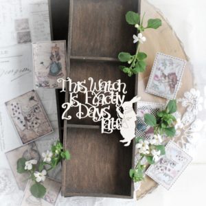 alice in wonderland decorative laser cut chipboard embellishment