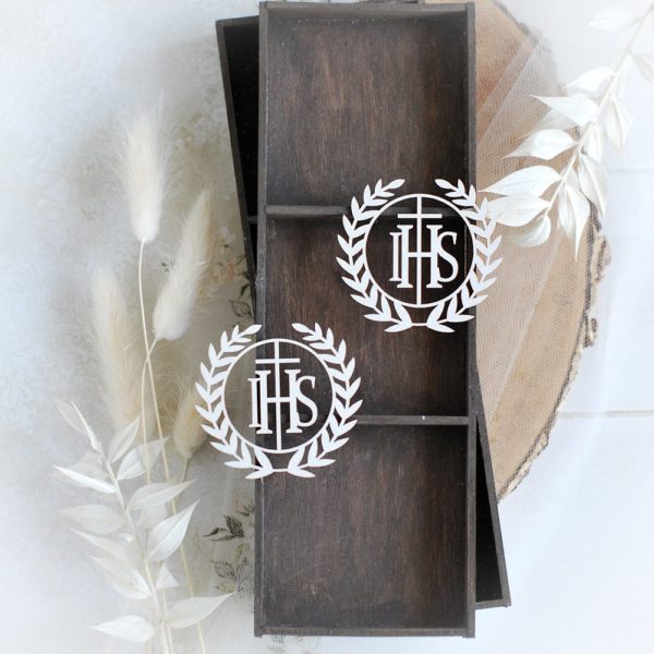 first holy communion set of two host decorative laser cut elements
