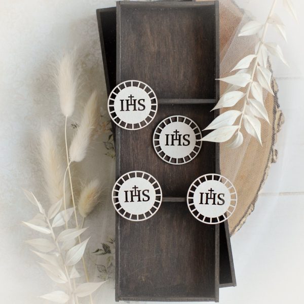 first holy communion set of four host laser cut chipboard elements