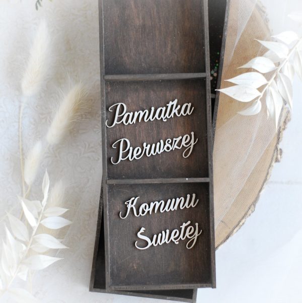 first holy communion pamiatka pierwszej komunii swietej words set decorative laser cut chipboard