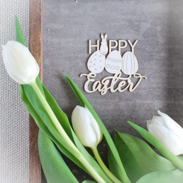 Happy Easter chipboard