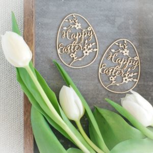 Happy Easter chipboard eggs set