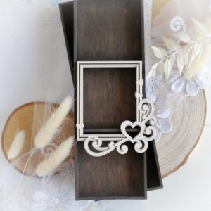 2 layer frame decorative laser cut chipboard embellishment