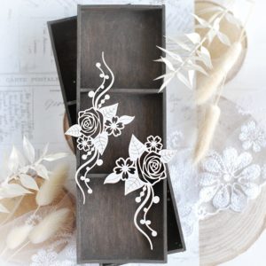 floral elements set of decorative laser cut chipboards