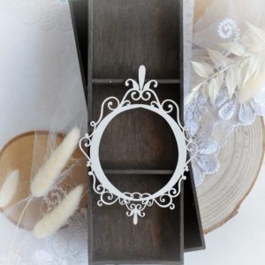 decorative laser cut chipboard frame embellishment