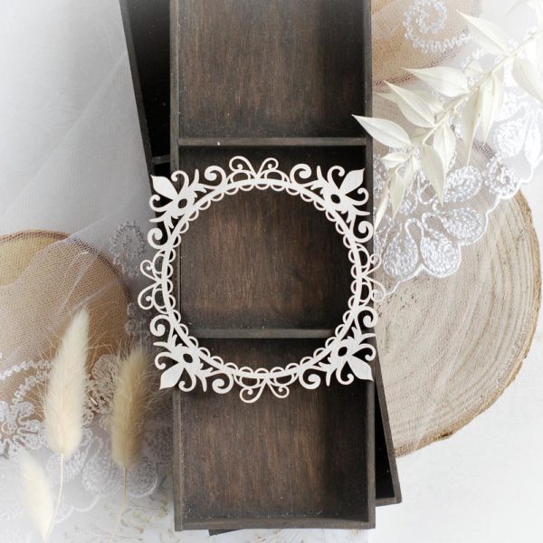 decorative laser cut chipboard frame embellishment