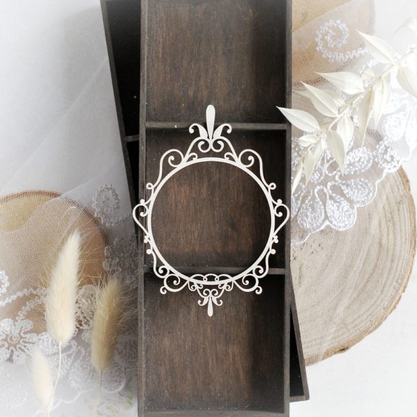 decorative laser cut chipboard frame embellishment