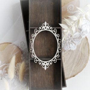 decorative laser cut chipboard frame embellishment