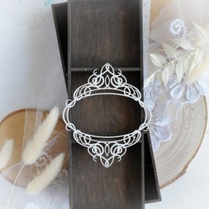 decorative laser cut chipboard frame embellishment