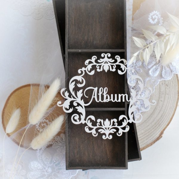 bloomar designs decorative album frame laser cut chipboard