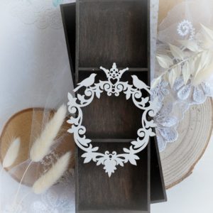 decorative laser cut chipboard frame embellishment