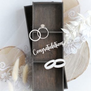 wedding love set congratulations wedding rings decorative laser cut chipboard embellishments
