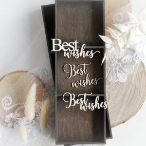 best wishes word set decorative laser cut chipboard embellishments