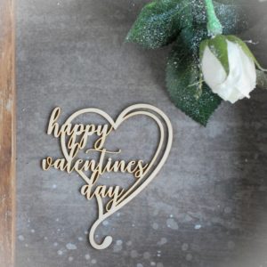 happy valentine's day decorative laser cut chipboard heart