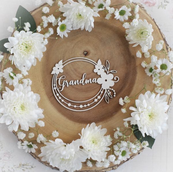 mothers day collection grandma frame decorative laser cut chipboard