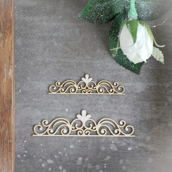 border ornament laser cut chipboard set