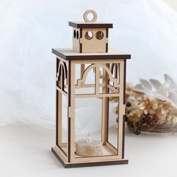 3D mdf decorative laser cut christmas lantern