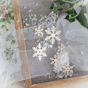 decorative laser cut chipboard snowflakes set