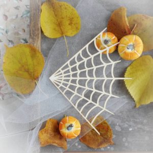 halloween spider web decorative laser cut chipboard