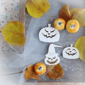 halloween pumpkins decorative laser cut chipboard elements