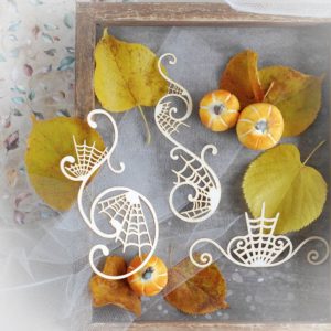 halloween decorative laser cut chipboard flourishes set