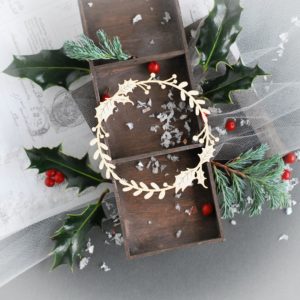 decorative laser cut christmas wreath frame