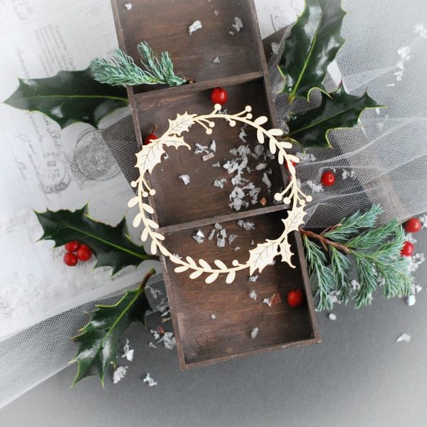 decorative laser cut christmas wreath frame