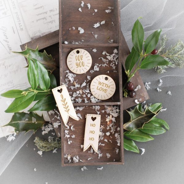christmas gift tags laser cut chipboard