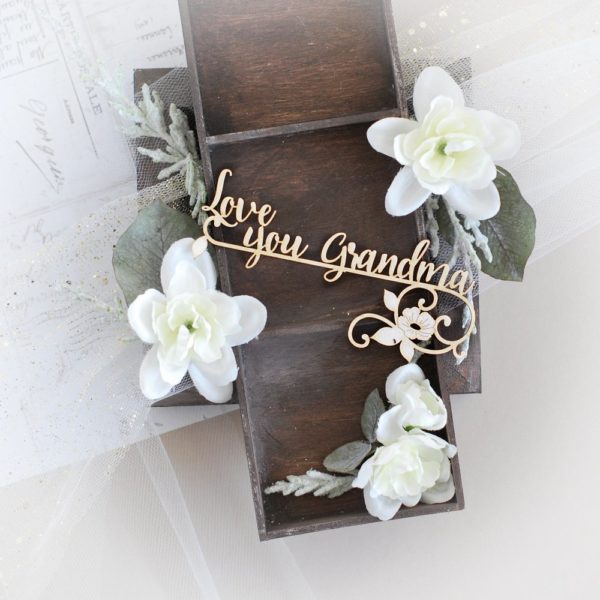 love you grandma grandpaterns day decorative laser cut chipboard
