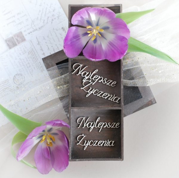 najlepsze zyczenia decorative laser cut chipboard