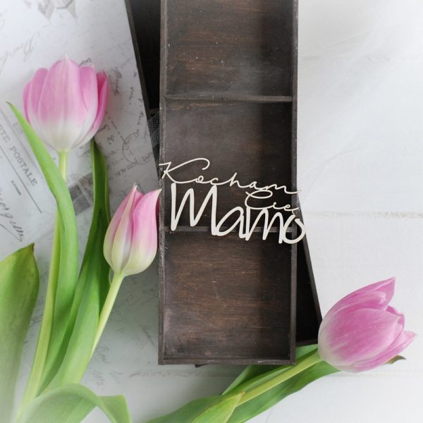 mothers day collection words kocham cie mamo decorative laser cut chipboards