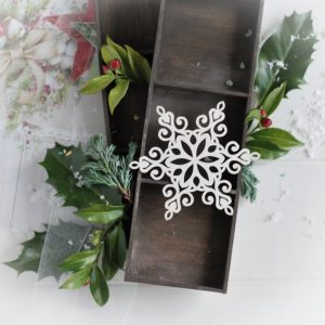 christmas collection large snowflake decorative laser cut chipboard