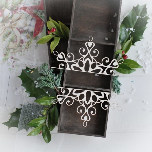 christmas collection large ornaments decorative laser cut chipboards