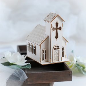 3d decorative church laser cut chipboard