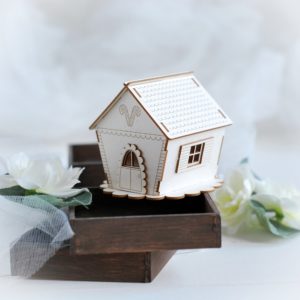 christmas gingerbread house decorative 3d laser cut chipboard