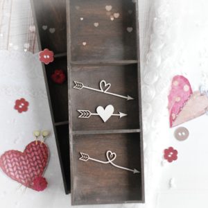 love arrows decorative laser cut chipboard set