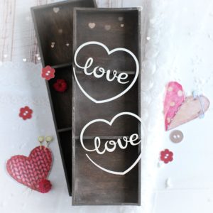 love hearts decorative laser cut chipboard set