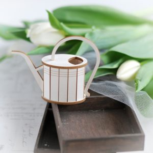 3d watering can decorative laser cut chipboard