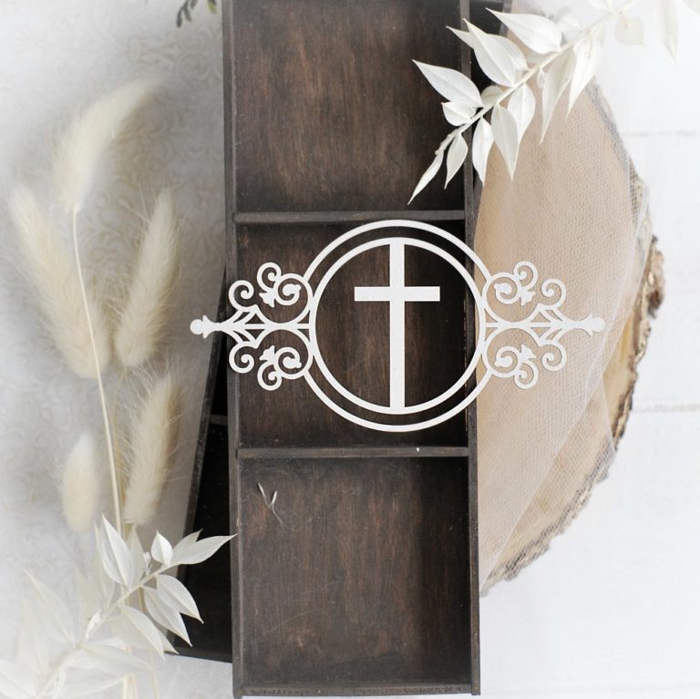 Christening / Baptism 07 Decorative laser cut chipboard Bloomar Design