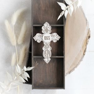first holy communion 2d ihs cross decorative laser cut chipboard