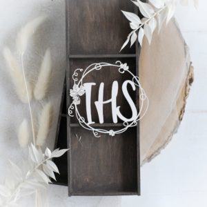 first holy communion ihs decorative laser cut chipboard frame