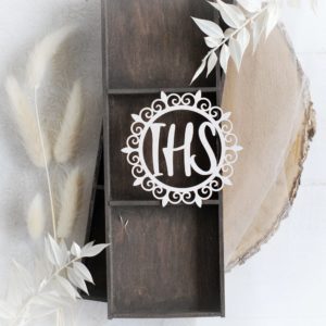 first holy communion ihs host decorative laser cut chipboard