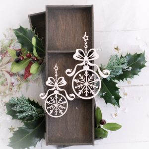 christmas bauble decorative laser cut chipboard embellishments