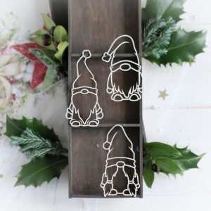 christmas gnomes decorative laser cut chipboard embellishments