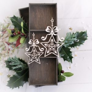 christmas star decorative laser cut chipboard embellishments
