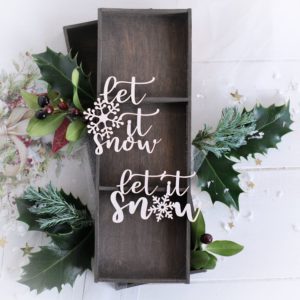 christmas let it snow decorative laser cut chipboard set