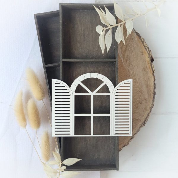 decorative laser cut chipboard window embellishment