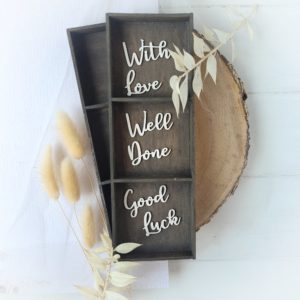 with love, good luck, well done decorative laser cut chipboard words set