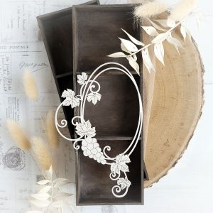 decorative laser cut first holy communion chipboard oval frame
