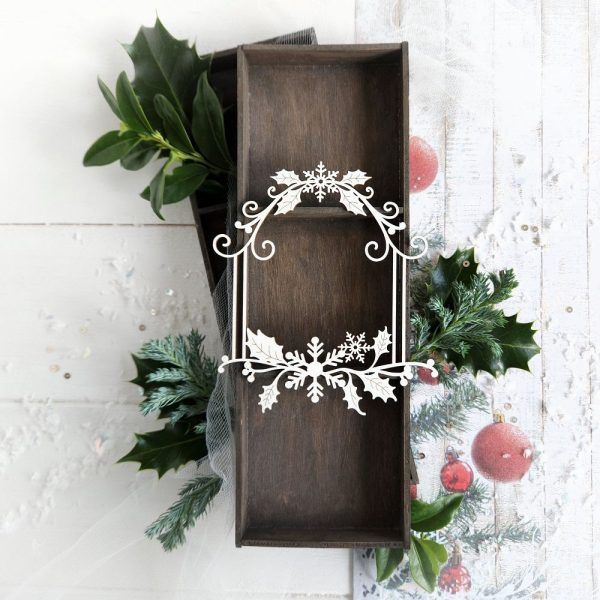 christmas decorative laser cut chipboard frame